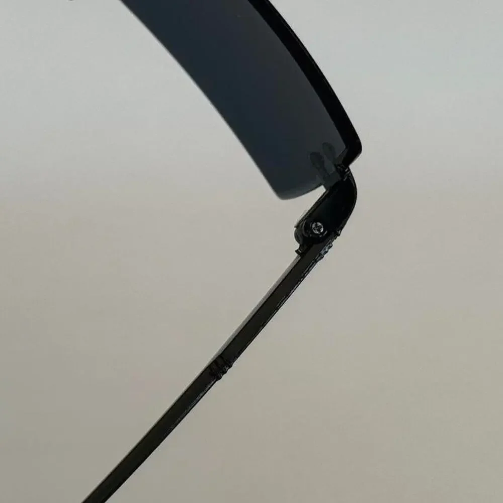 Y2K Black Rectangle Sunglasses Unisex Subtle Flair Streetwear UVA UVB